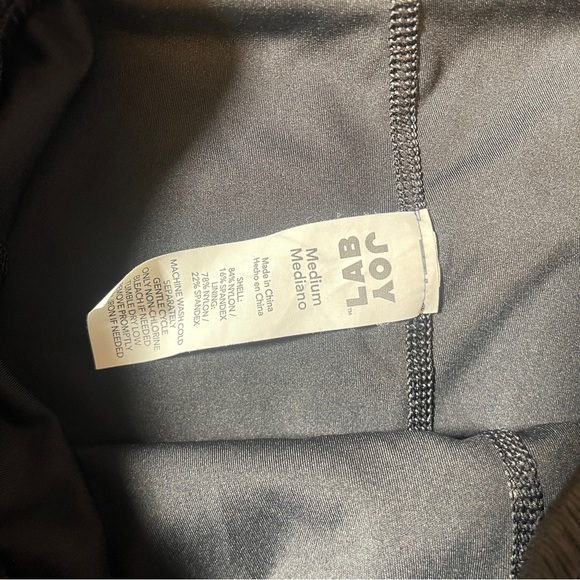 JoyLab High Rise Flowy Shorts Pockets Black - Size Medium Drawstrings Skirt Look - Picture 4 of 7